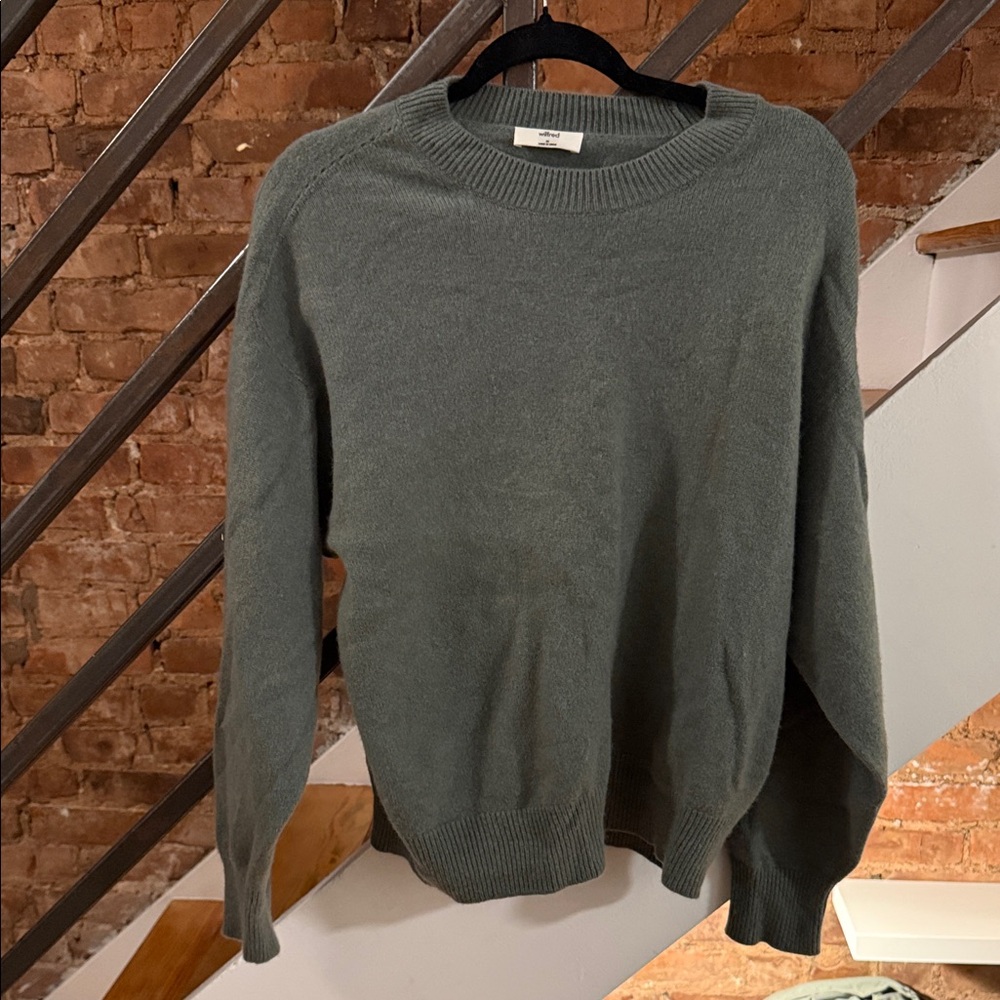 Aritzia Sage Green Crewneck Sweater
